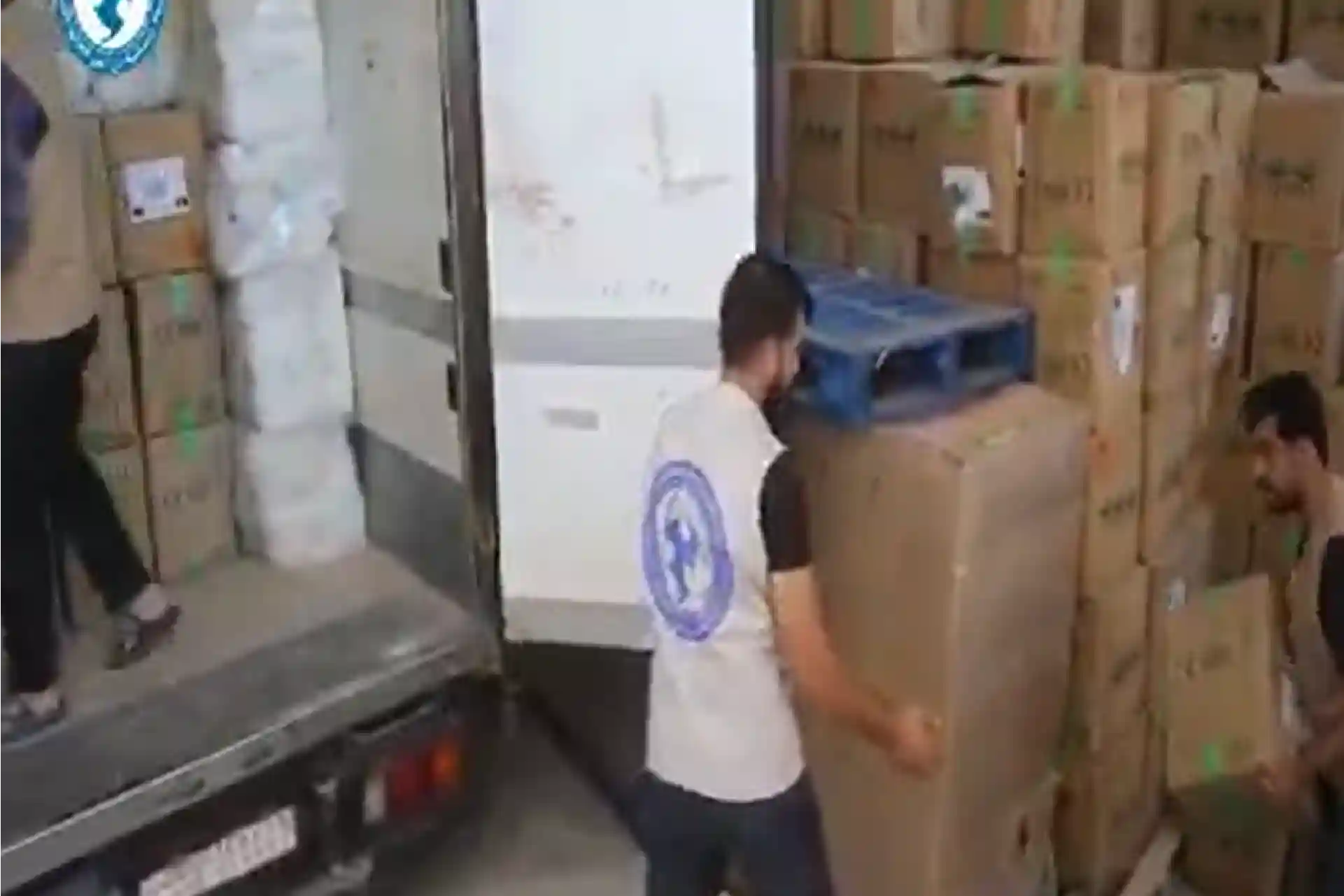 large food baskets in gaza
